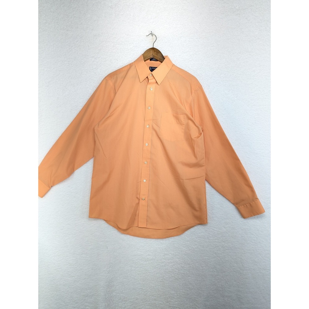 Stafford Performance Classic The Super Shirt Men's Long Sleeve Salmon 16‎ 34/35